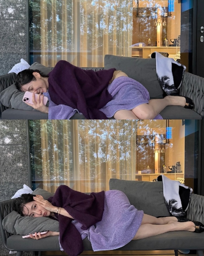 박지현, 스스로 논란 만든 SNS…소파 위 신발·창문에 비친 男 실루엣