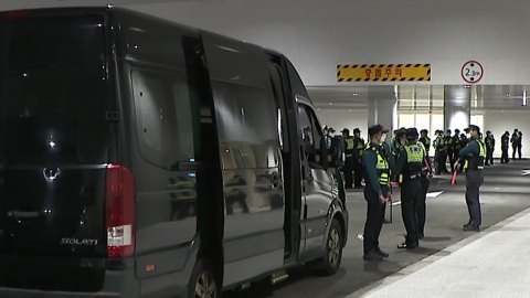  경찰 "인천공항에서 차량 23대로 분산 호송 예정"