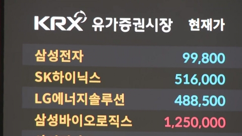 코스피 약세…4,000선 돌파 하루 만에 3,900선 후퇴