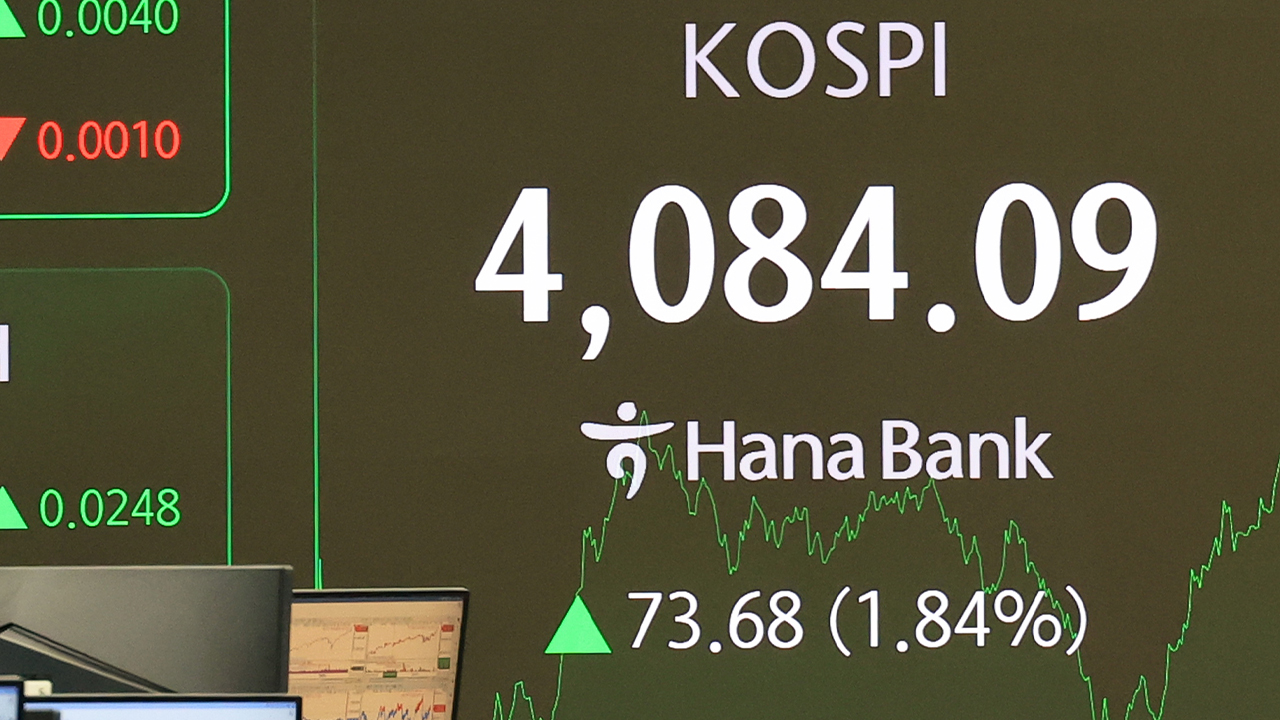 코스피 4,080 돌파...장중·종가 최고치 경신