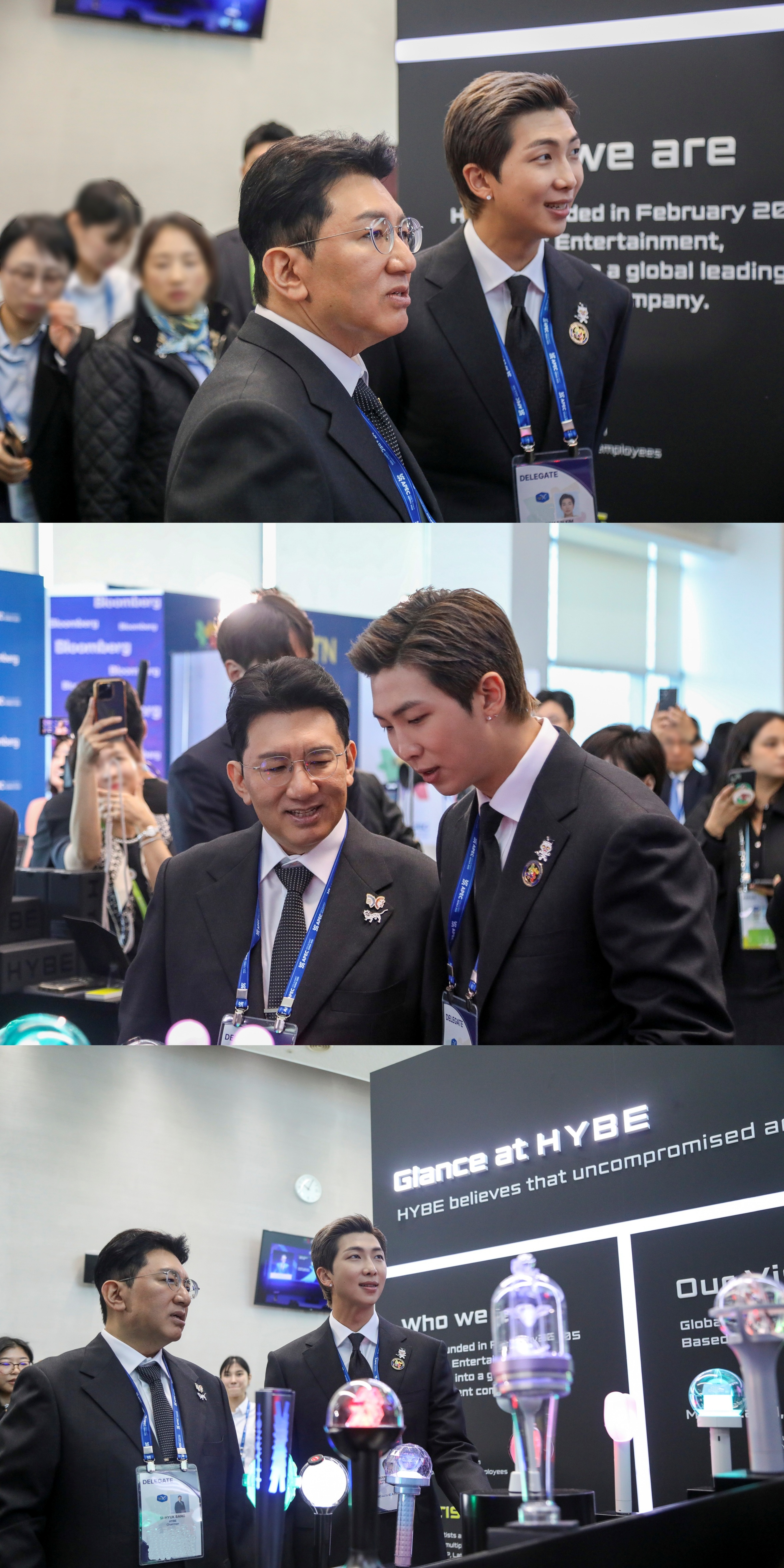 "K팝은 비빔밥"…BTS RM, 방시혁과 APEC CEO 서밋 개회식 참석