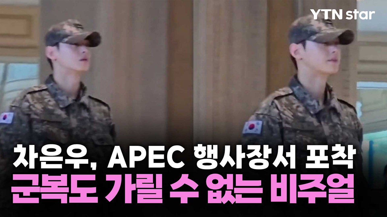 차은우, APEC 행사장서 포착…군복도 가릴 수 없는 비주얼