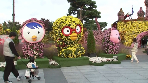 진한 국화 향기 속 가을 낭만…함평 국향대전 \'북적\'