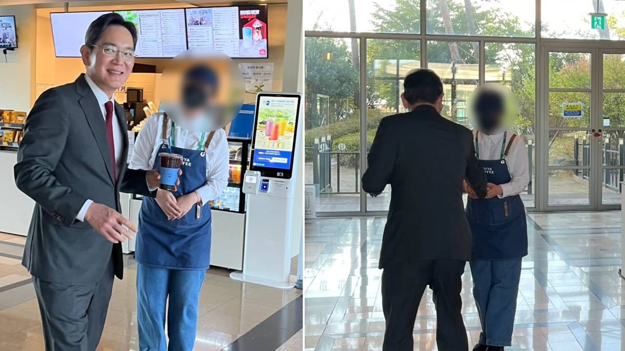 "이재용 회장에게 받은 5만원 가보로..." APEC 카페 직원 인증 사진
