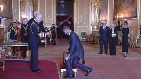 기사 작위 받은 데이비드 베컴...영국 왕실 최고 영예