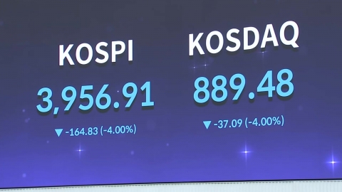 '검은 수요일' 장중 3,900선 붕괴…매도 사이드카 발동