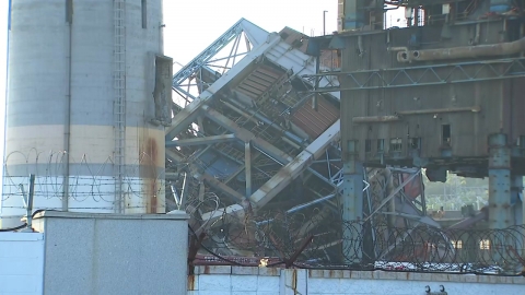 울산화력발전소 구조물 붕괴..."7명 매몰 상태"