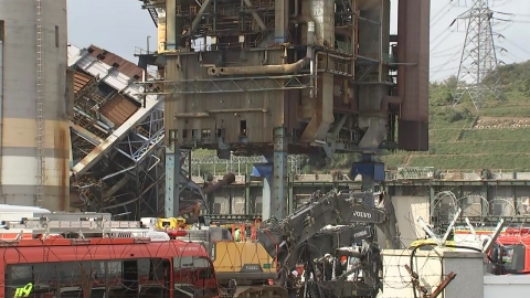 울산 화력발전소 붕괴...사망 3명·사망 추정 2명