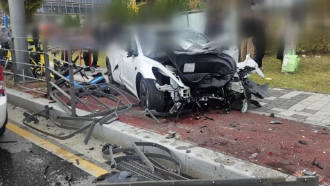 대전에서 9중 추돌로 1명 사망…"과속 운전 추정"