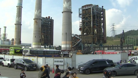 울산 화력발전소 5명 매몰…"발파·해체 준비"