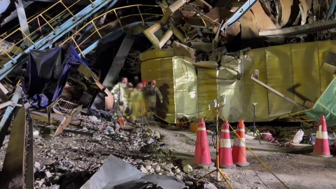 매몰자 수색·구조 본격화…중장비·구조대 투입