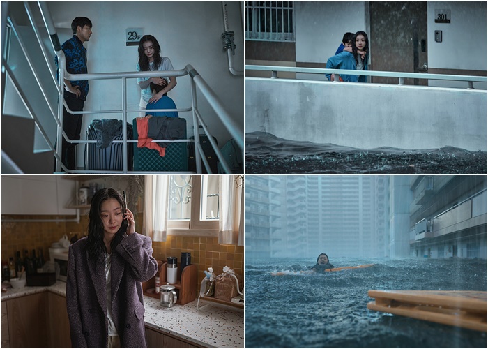 김다미·박해수, 불가항력의 재난을 마주하다…'대홍수' 보도스틸 공개