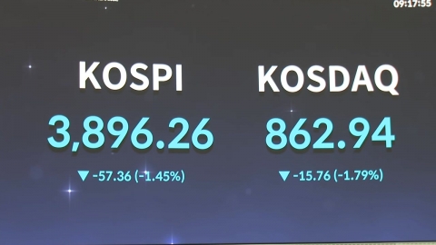 '거센 미국발 한파'에 코스피 장중 3,900선 붕괴