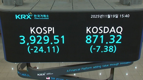 AI 거품론에 코스피 \'한파\'…환율 1,460원대 고공행진