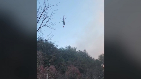 강원 인제 산불 주불 진화…컨테이너 화재 비화
