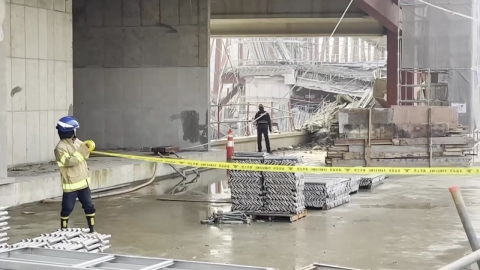 광주 서구 도서관 공사 현장 붕괴…작업자 4명 매몰