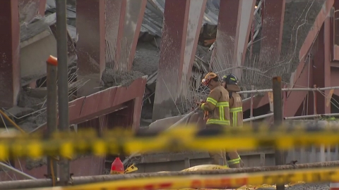 [현장영상+] 광주대표도서관 공사 현장 붕괴…"현재까지 매몰 인원은 모두 4명"