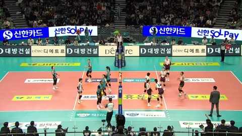 '블로킹만 15득점' 현대건설, 4연승 신바람