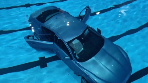 [나우쇼츠] '풍덩' 수영장 속으로 다이빙한 자동차