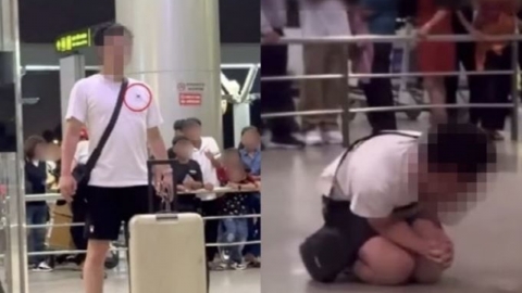 베트남 공항서 오열한 한국인 추정 남성…공안에 체포, 무슨 일?