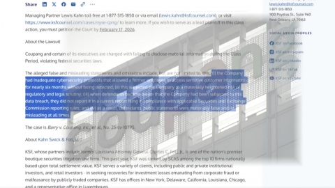 미국서 쿠팡 상대 집단소송…"늑장 공시로 투자자 피해"