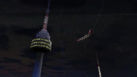 산타가 어젯밤 한반도 지나가셨네…남산타워 지나 평양으로