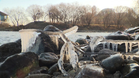 체감 -20℃ 한파에 도심이 냉동고…한강 가장자리도 '꽁꽁'