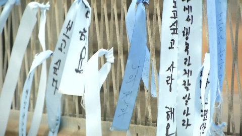 179명 숨진 여객기 참사 1주기…"꿈에서 만나자!"