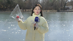 [날씨] 꽁꽁 얼어버린 도심 호수...'연말연시 한파' 기승