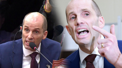 책상 두들기며 격앙된 모습..."그만하자!" 언성 높이며 적반하...