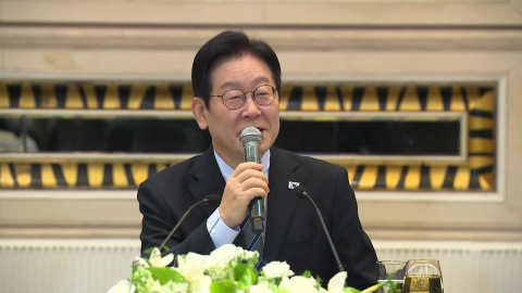 [현장영상+] '국빈 방중' 이 대통령, 현지서 오찬 기자 간담회