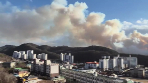 경북 의성 산불, 야간산불로 이어져…주민 대피령