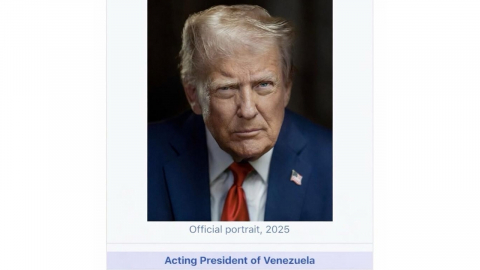 트럼프 "내가 베네수엘라 임시 대통령" 가상프로필 SNS에 게재