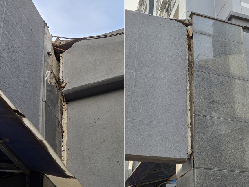 바닥 내려앉고 철근 드러난 대단지 아파트..."6개월 넘게 조치 없어"