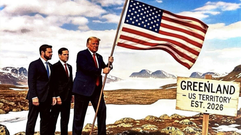 그린란드·캐나다에 성조기...트럼프 ’올해부터 미국령’ 게시물