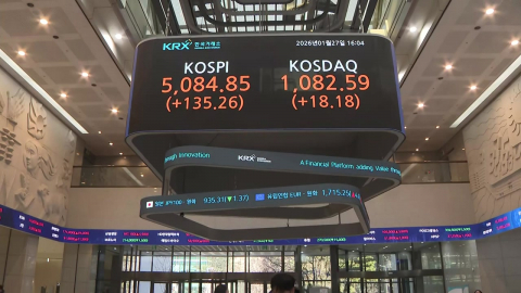 ’관세 충격’에도 첫 ’5천피’ 마감…’삼전닉스’ 나란히 최고가