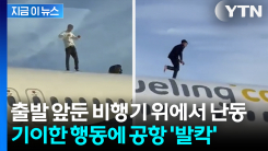 여객기 위에서 춤추고 전력 질주... 결국 항공편 2시간 지연 [지금이뉴스]