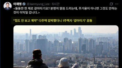 이 대통령 "똘똘한 한 채로? 비주거용이면 안 하는 게 이익"