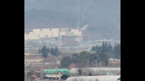경북 경산 송유관공사 옥외탱크 폭발로 화재