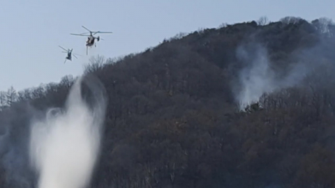 바싹 마른 날씨에 강풍까지…충남 예산 \'대응 1단계\' 발령