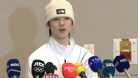 '남자 피겨 4위' 차준환 귀국 