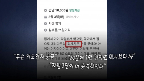 "외제차만 가능"...아이 픽업 구인글 논란 [앵커리포트]