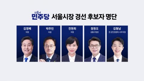민주, 서울·경기 등 경선 방침…서울시장 '5파전'