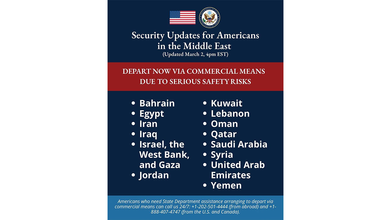 미 "중동 체류 미국인, 지금 떠나라"...공격 수위 높이나