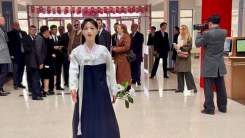 북한 투표장에 한복 입은 여인 로봇…"외국인들에 선전"