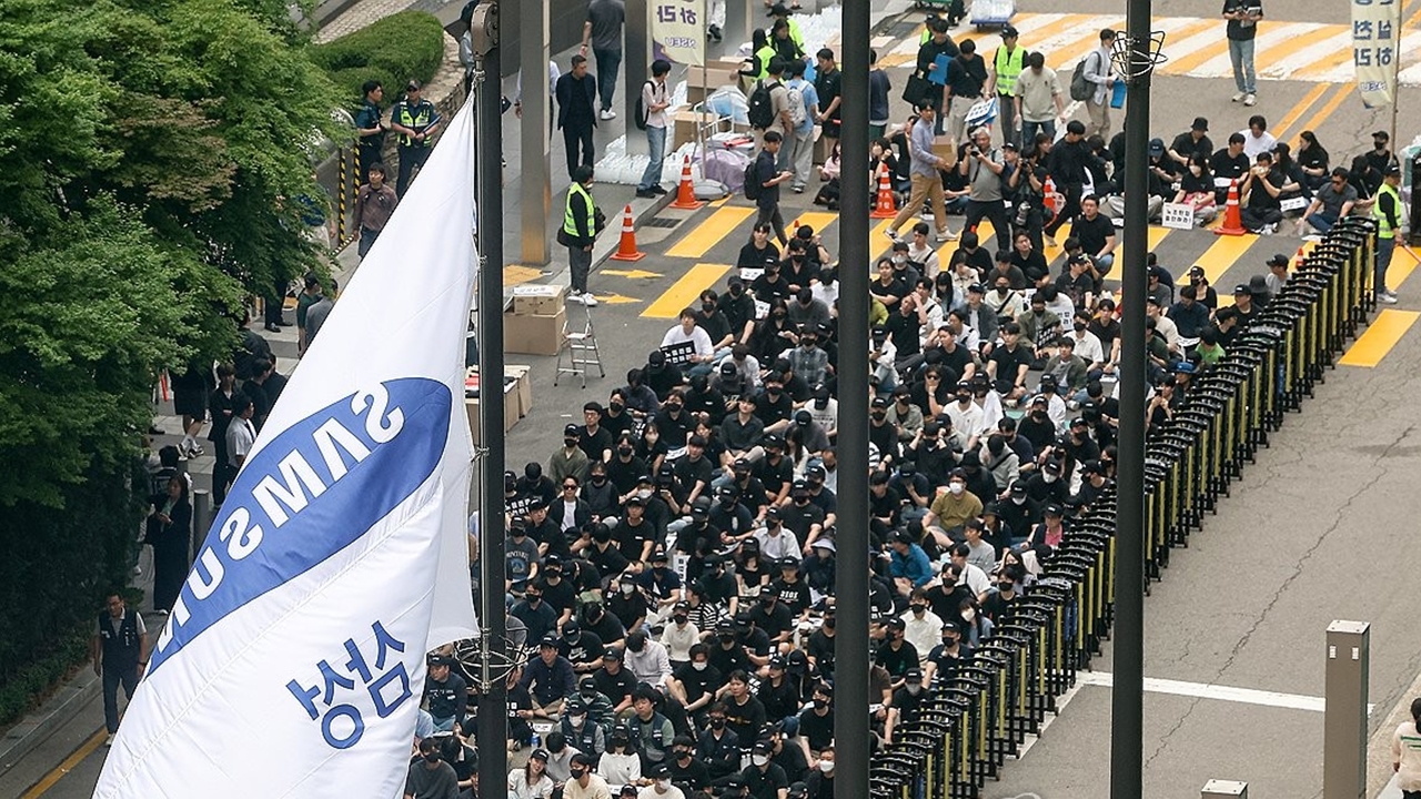 삼성전자 노조, 5월 총파업 돌입...쟁의행위 93%로 가결