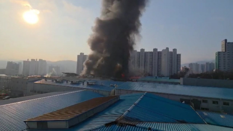 경기 의정부 섬유 공장에 불…소방 대응 1단계 발령