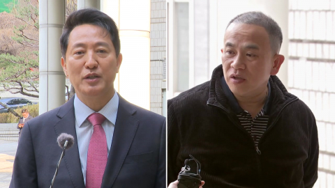 오세훈·명태균 첫 법정대면…날 선 공방에 "그만"