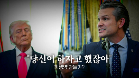 [영상] 트럼프 "피트, 당신이 하자고 했잖아"