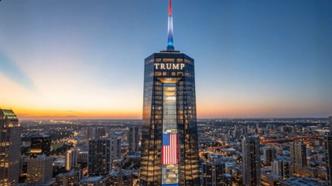 트럼프, 이란 전쟁 와중에 47층 초고층 빌딩 기념관·황금 동상 공개